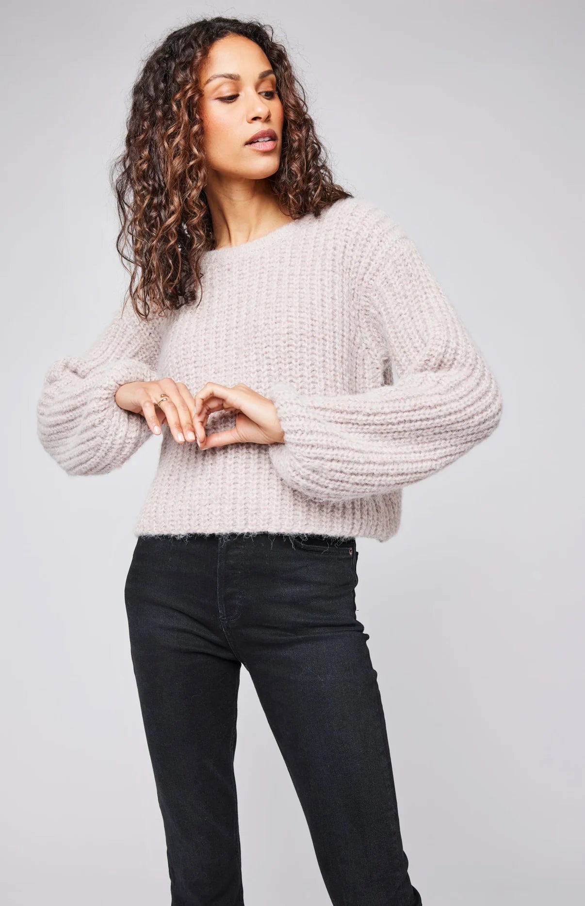 Nadia Pullover Sweater - Heather Pearl