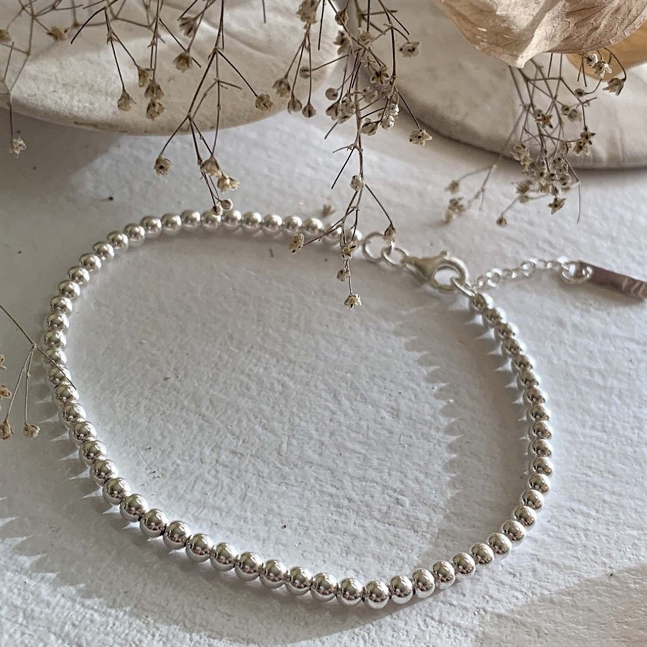 Nala Sterling Silver Bead Bracelet