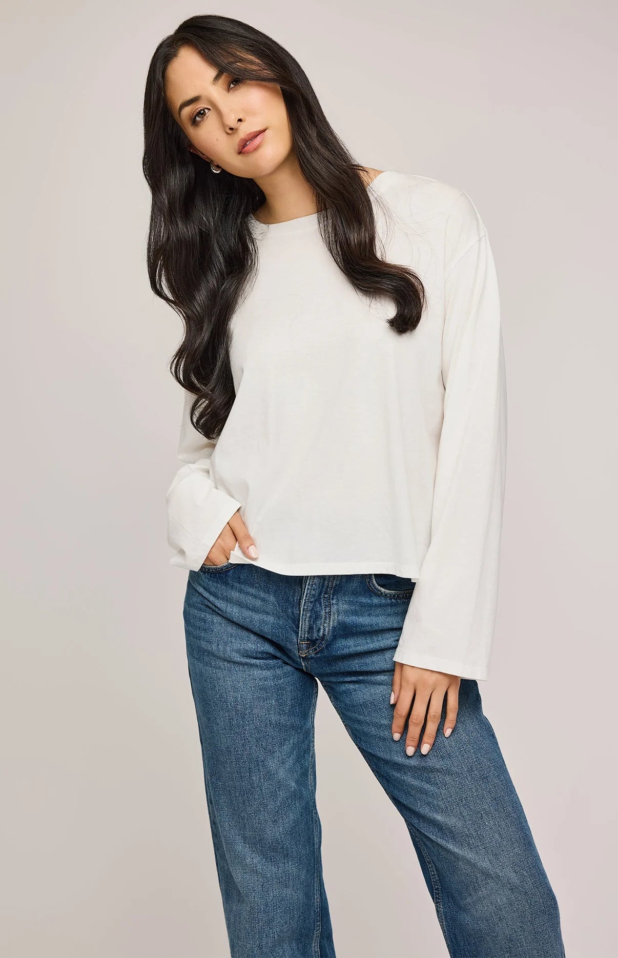 Naomi Long Sleeve Top - White