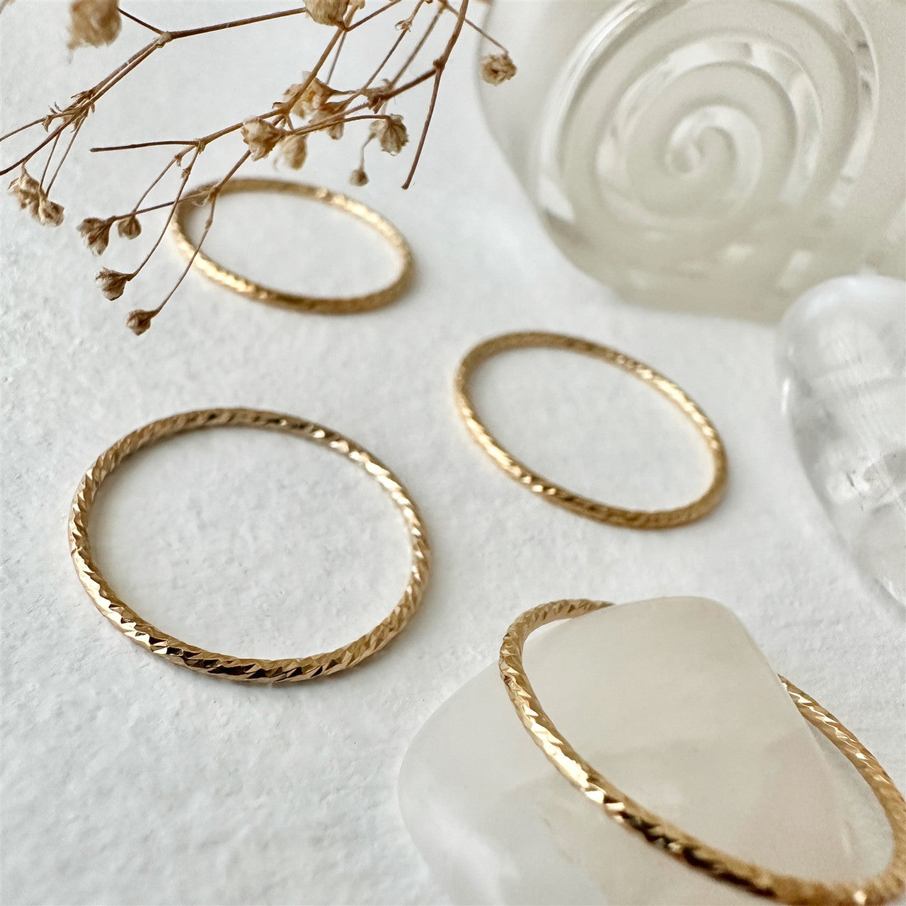 Nicks Tiny Textured Ring in 14K Gold Fill