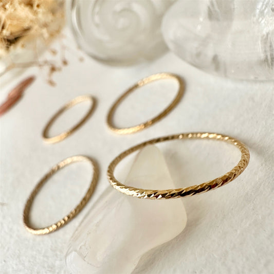 Nicks Tiny Textured Ring in 14K Gold Fill