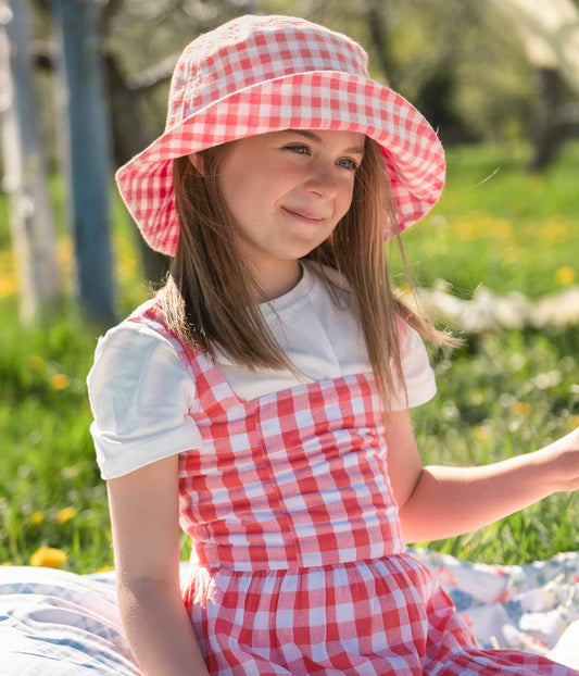 Olivia Bucket Hat - Raspberry Red