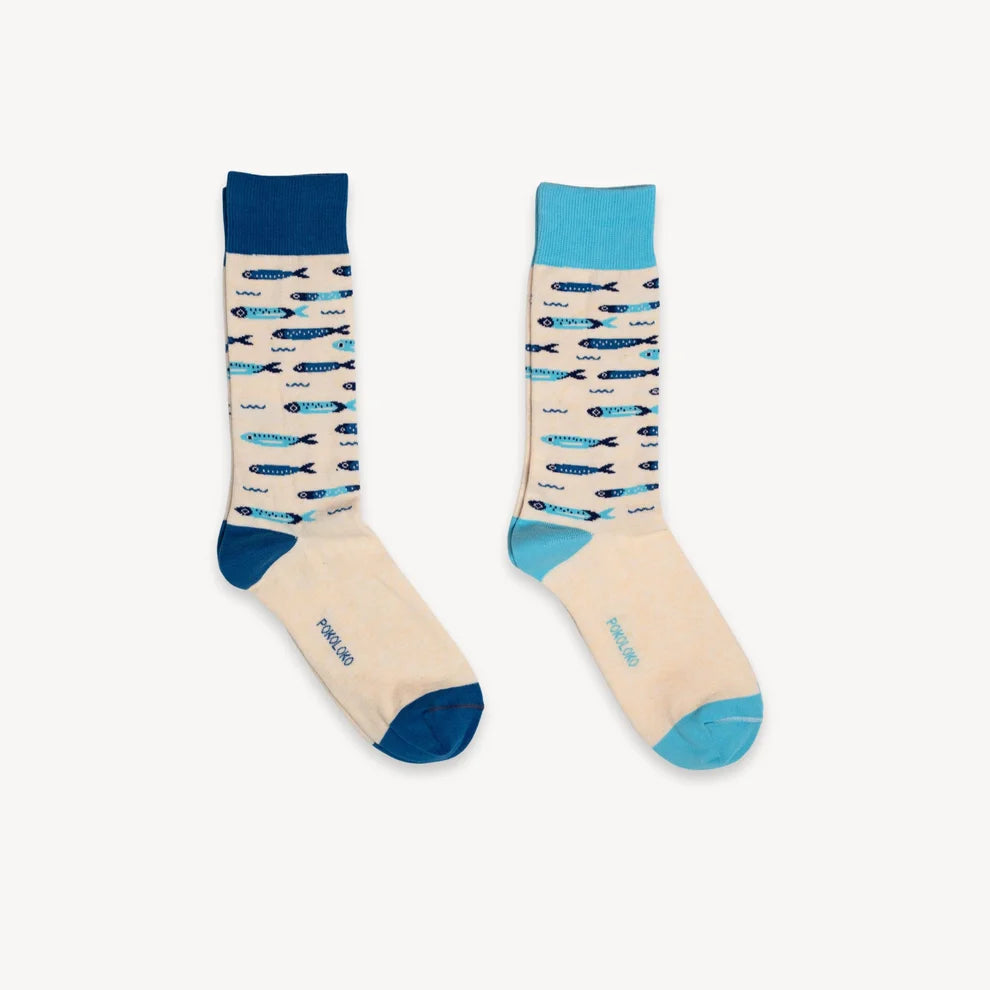 Pack of 2 Pima Cotton Socks - Sardines