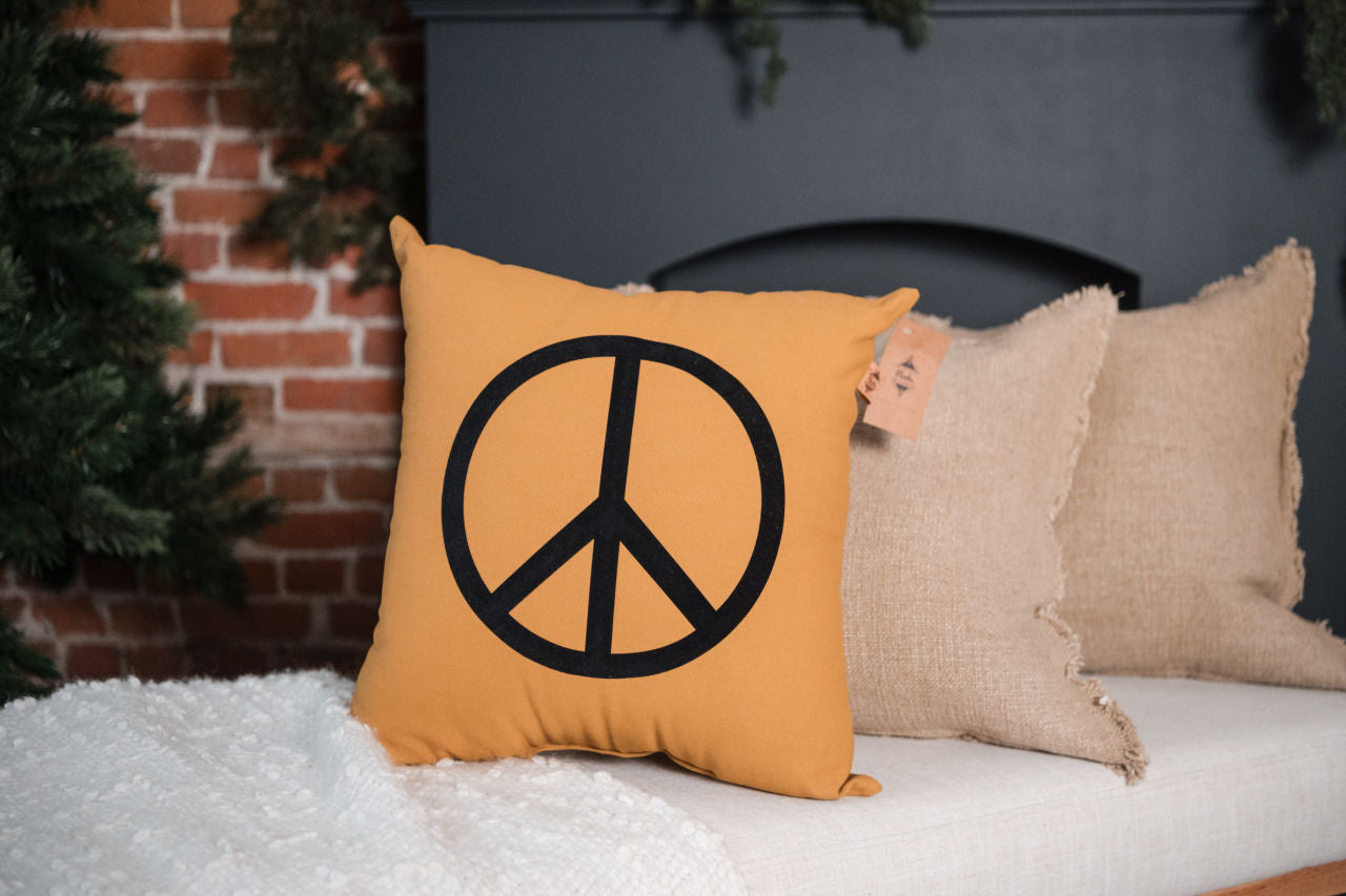 Peace Pillow - Gold