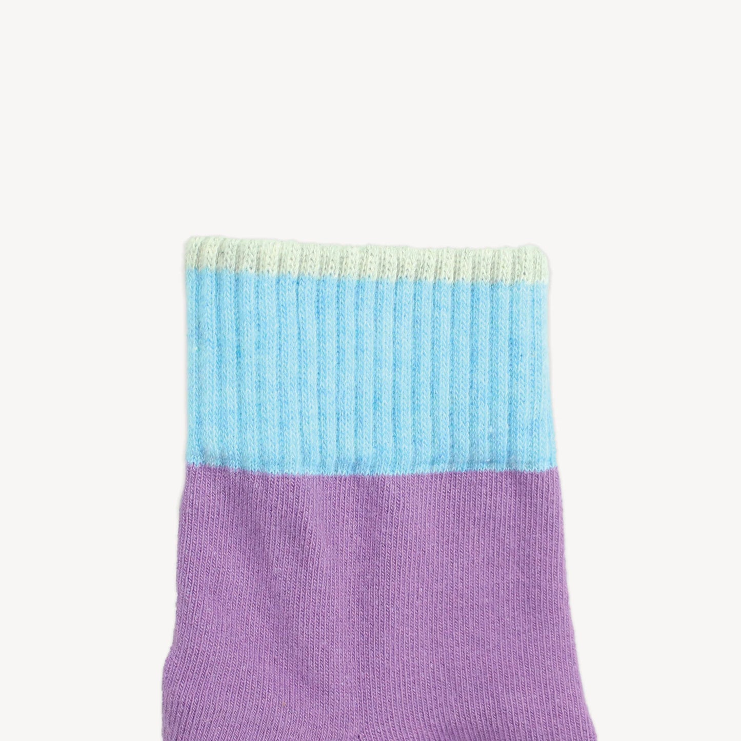 Pima Cotton Block Socks - Purple / Blue