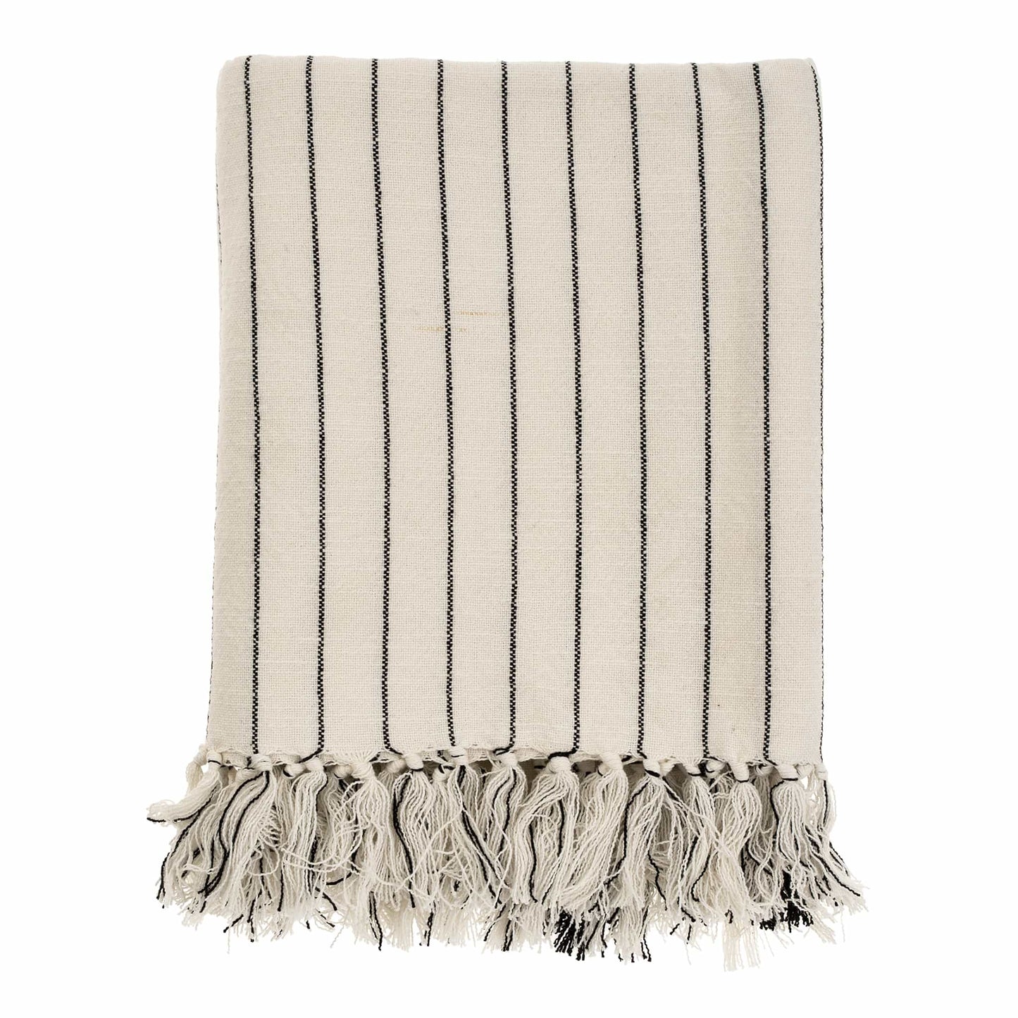 Pinstripe Hammam Bath Towel - Black