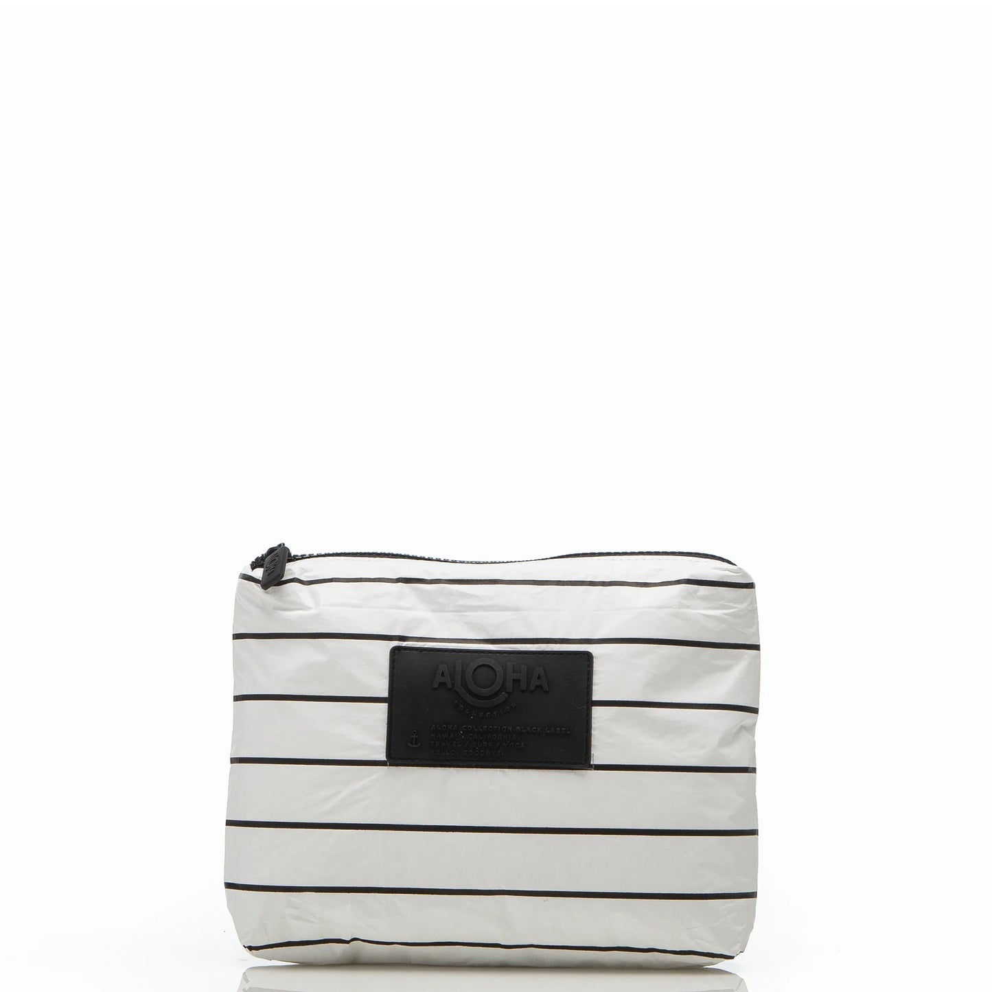 Pinstripe Small Pouch - Black on White