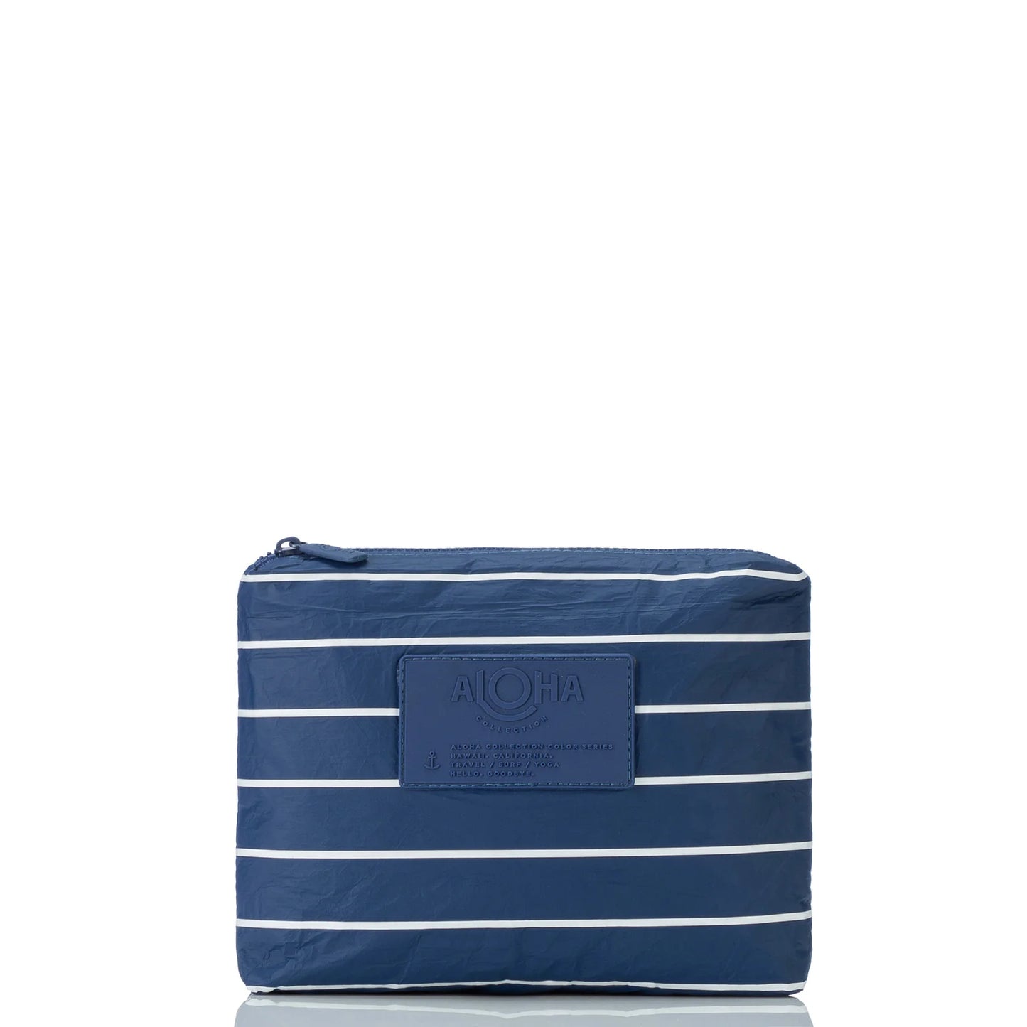 Pinstripe Small Pouch - Navy