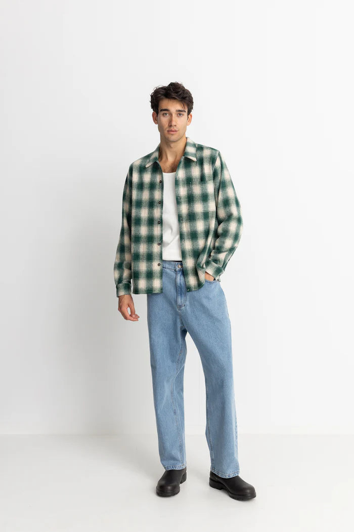 Plaid Long Sleeve Flannel - Green