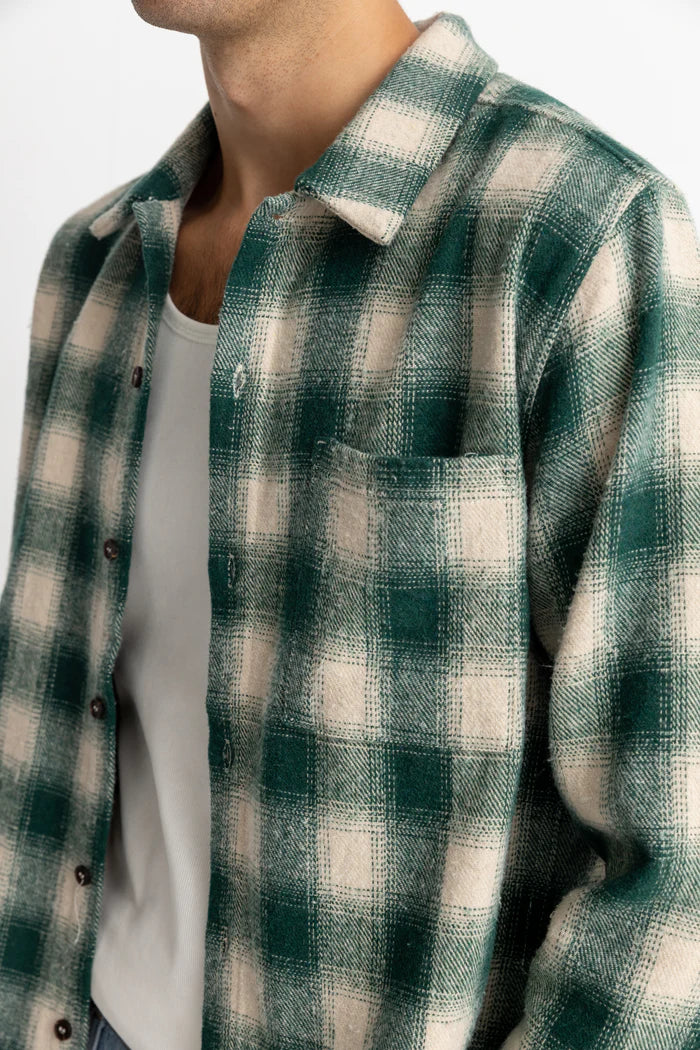 Plaid Long Sleeve Flannel - Green