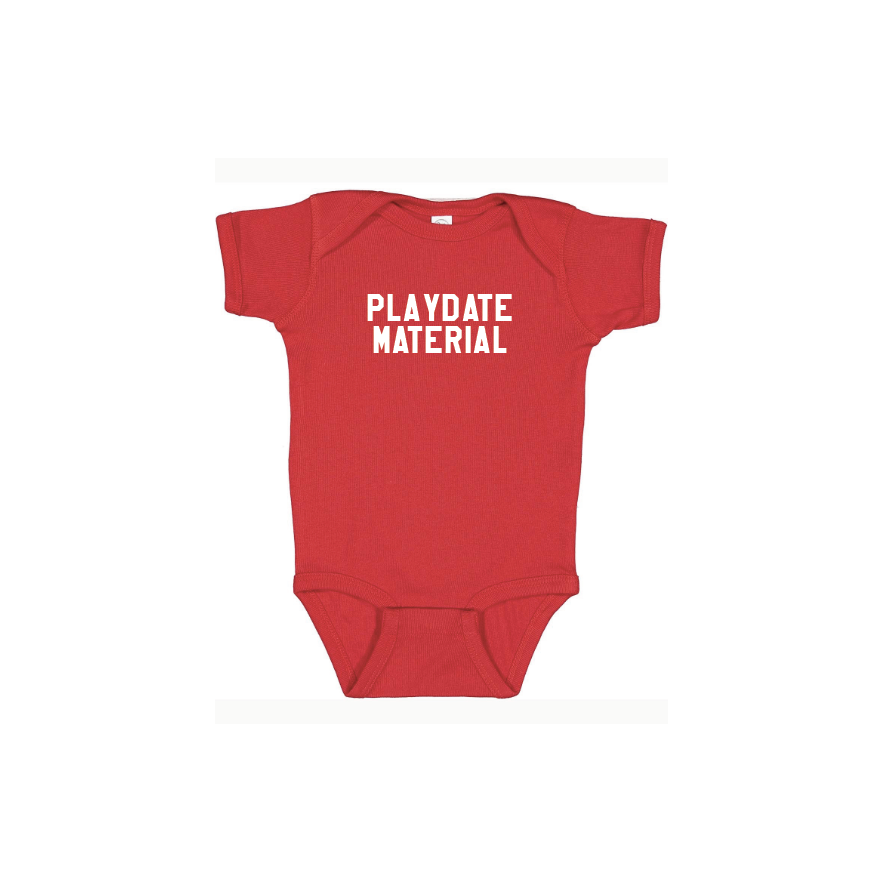 Pre-Order - Playdate Material Baby Onesie - Red