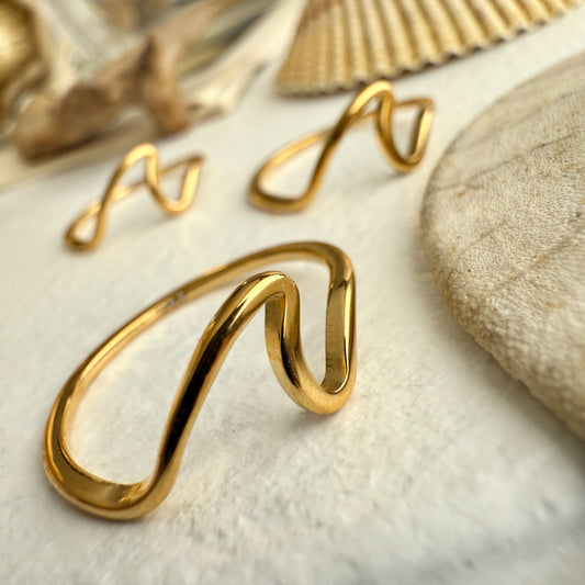Tofino Breaking Wave Ring - Gold