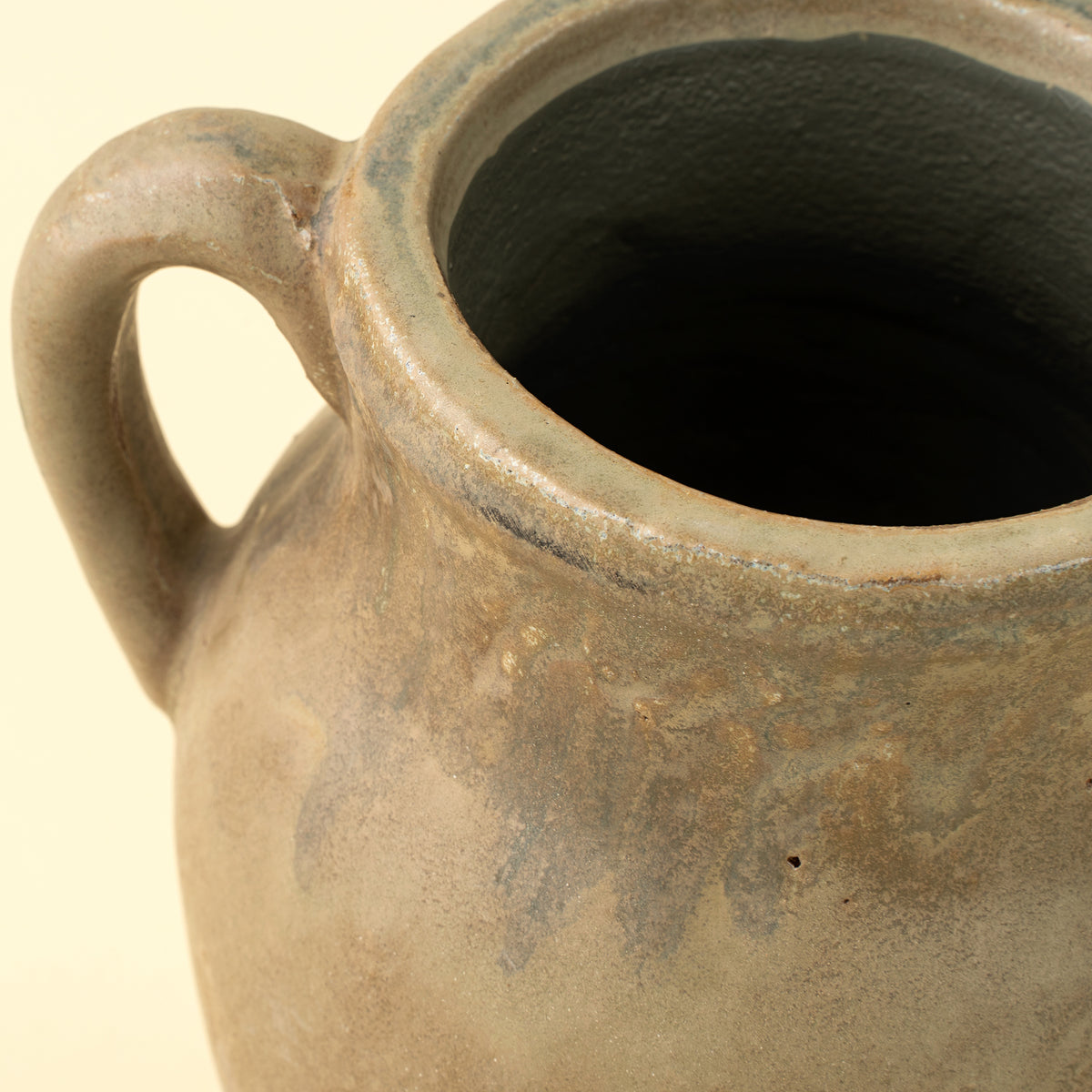 Rhodes Small Pitcher Vase - Reactive Brown