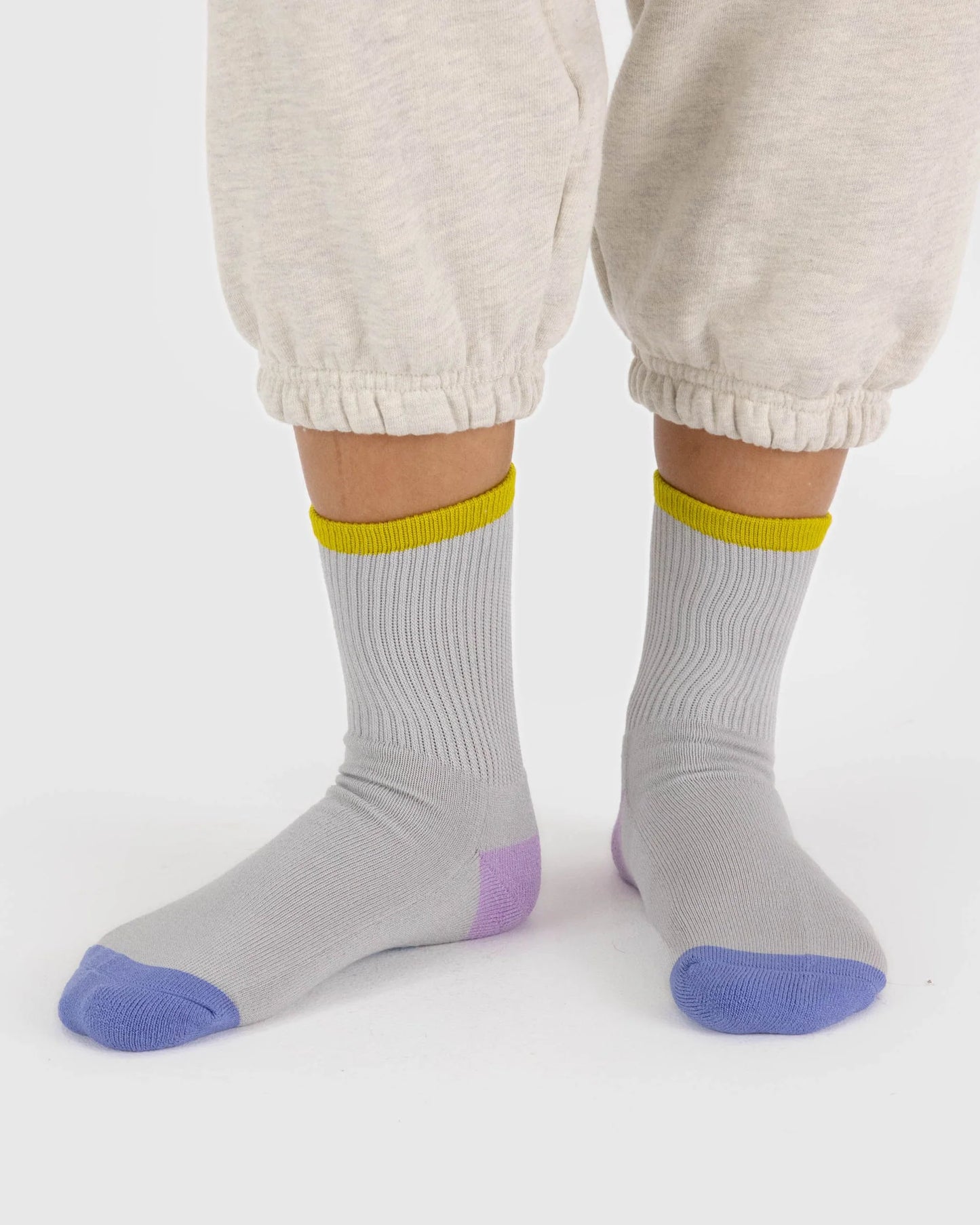 Ribbed Sock - Fog Mix Small