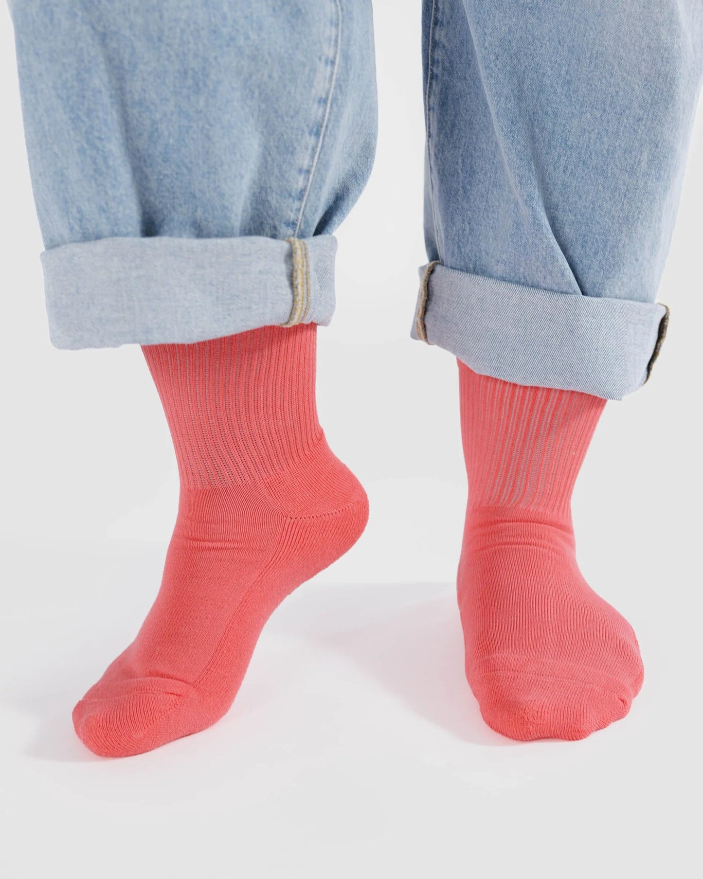 Ribbed Sock - Watermelon Pink