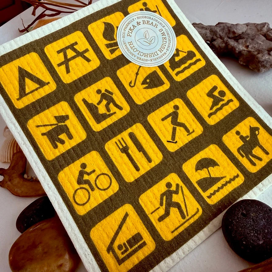 Park Life Park Symbols Design Swedish Dishcloth