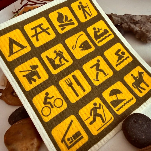 Park Life Park Symbols Design Swedish Dishcloth