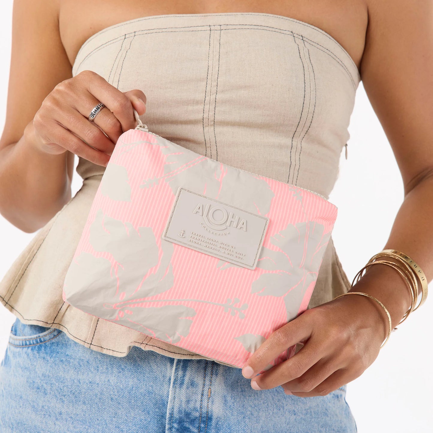 Salina Tiny Stripe Small Pouch – Tropical