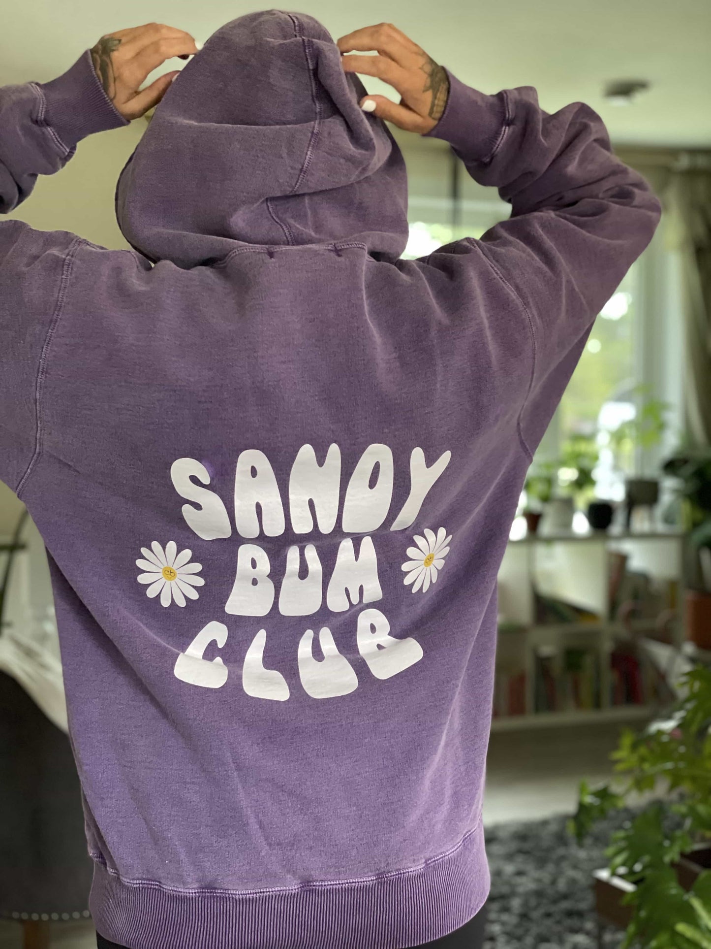 Purple Sand Sandy Bum Club Hoodie