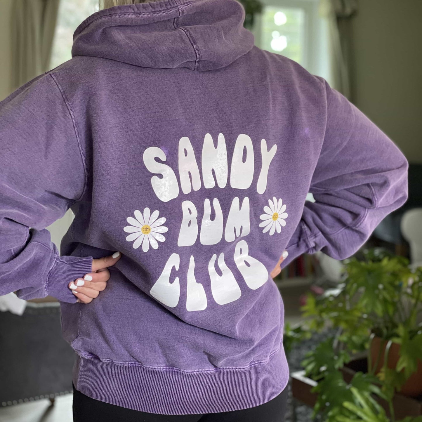 Purple Sand Sandy Bum Club Hoodie