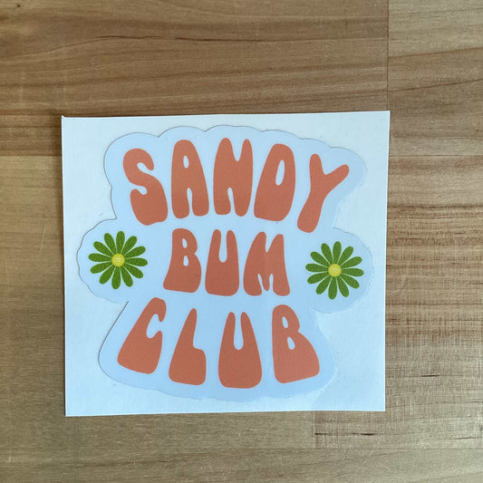 Sandy Bum Club Sticker - Burnt Orange