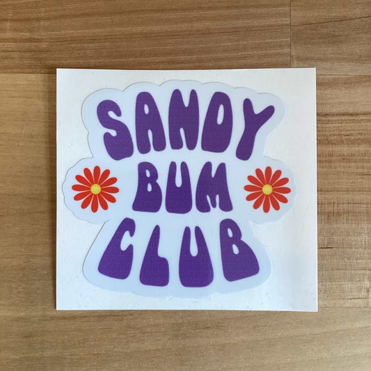 Sandy Bum Club Sticker - Purple