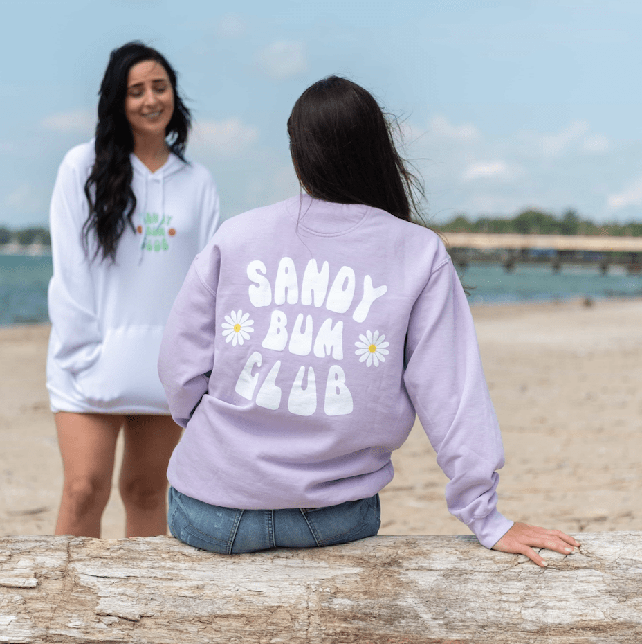 Sandy Bum Club Vintage Fleece Crew - Lilac