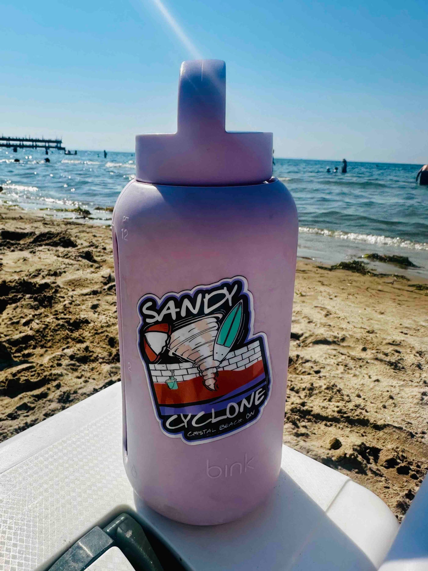 Sandy Cyclone Sticker - Purple and Black