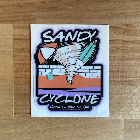 Sandy Cyclone Sticker - Purple and Black