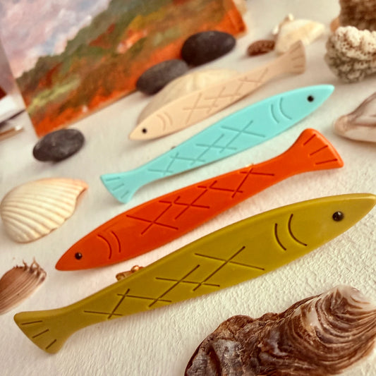 Sardinia Fish Hair Clips - 4 Colours