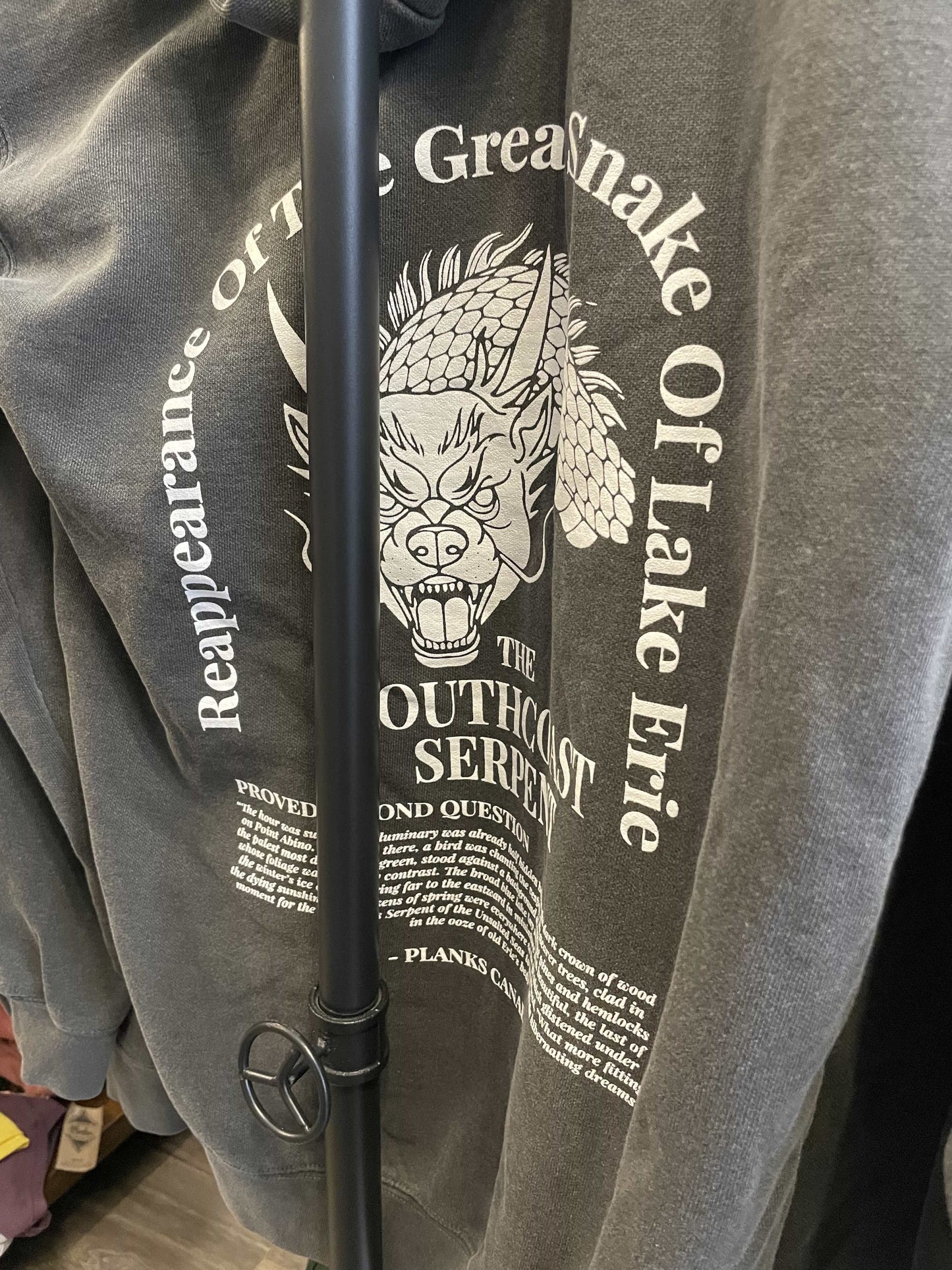 Serpent of the Unsalted Sea Hoodie - Washed Black