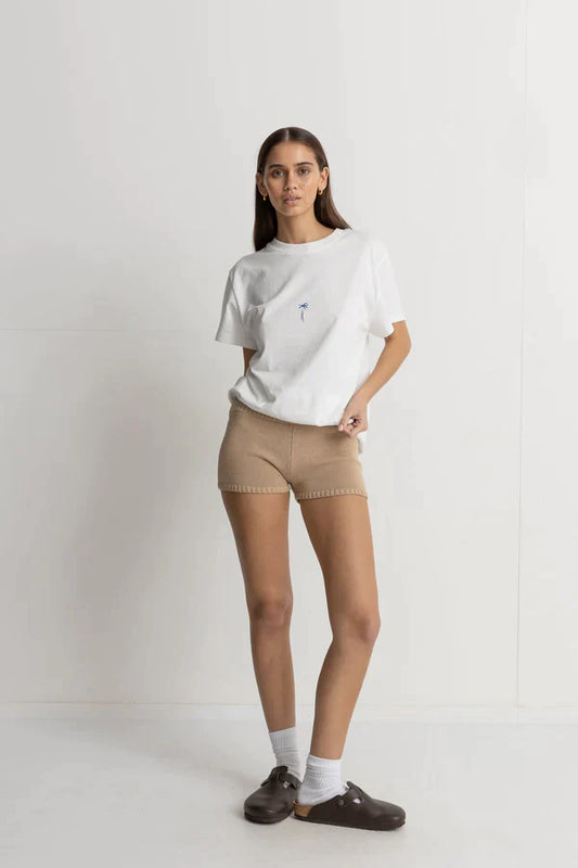 Shell Beach Knit Shorts - Camel