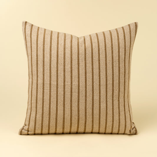 Silas Stripe Pillow - Ochre (Cover with Filler)