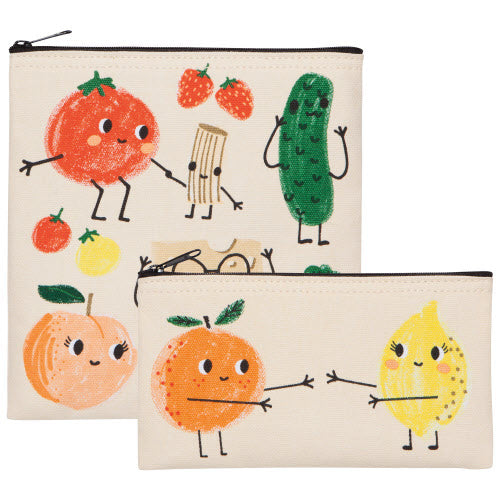Snack Bags Set of 2 - Funny Food