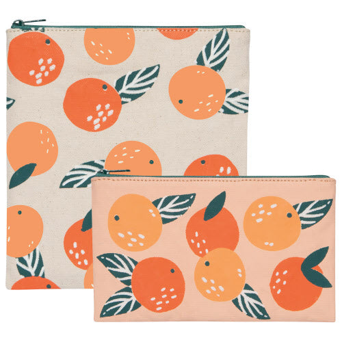 Snack Bags Set of 2 - Paradise Oranges