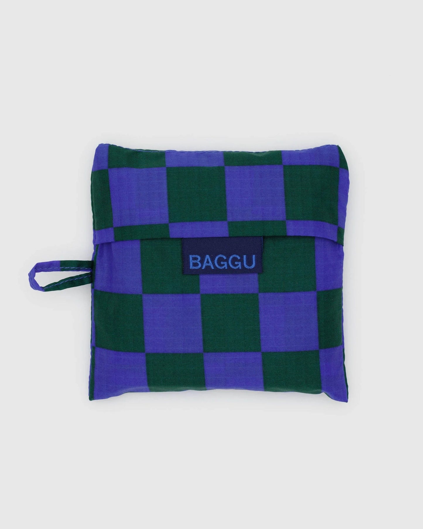 Standard Baggu Reusable Bag - Iris Green Check