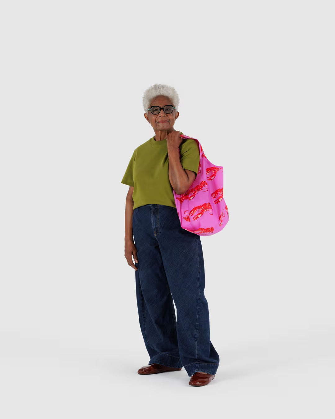 Standard Baggu Reusable Bag - Pink Lobster