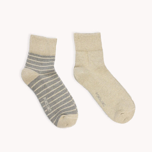 Striped and Solid Pima Cotton Socks - Honey Pima