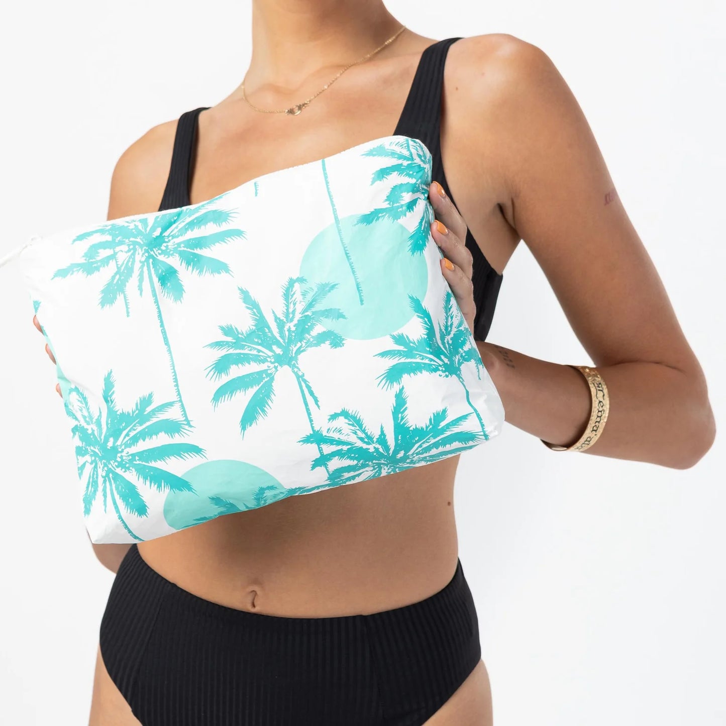 Sun Palm Mid Pouch - Pool