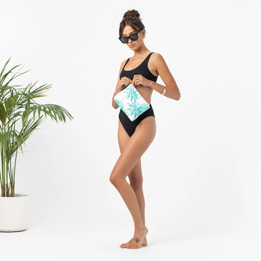 Sun Palm Small Pouch - Pool