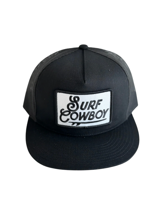 Surf Cowboy Trucker Hat - Black