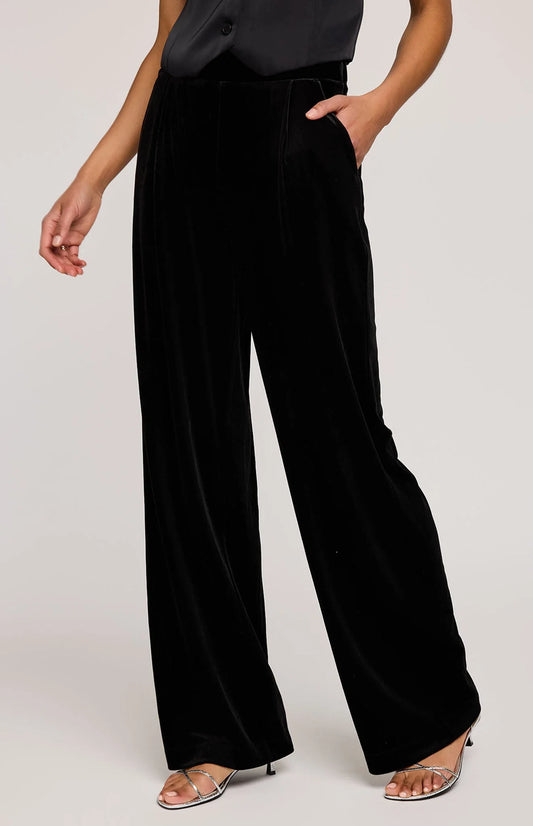 Sylvia Velvet Pant - Black