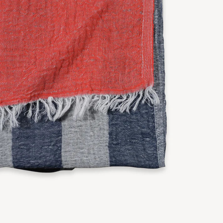 Turkish Cotton Towel - Vermillion Denim Boardwalk