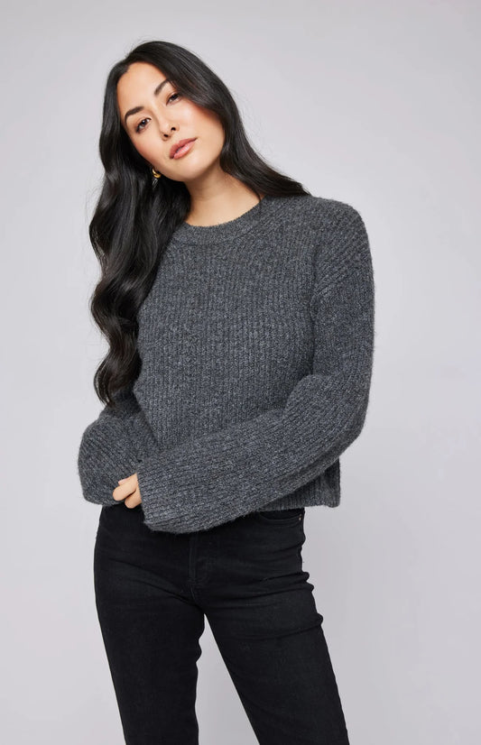 Taylyn Crewneck Pullover - Heather Charcoal