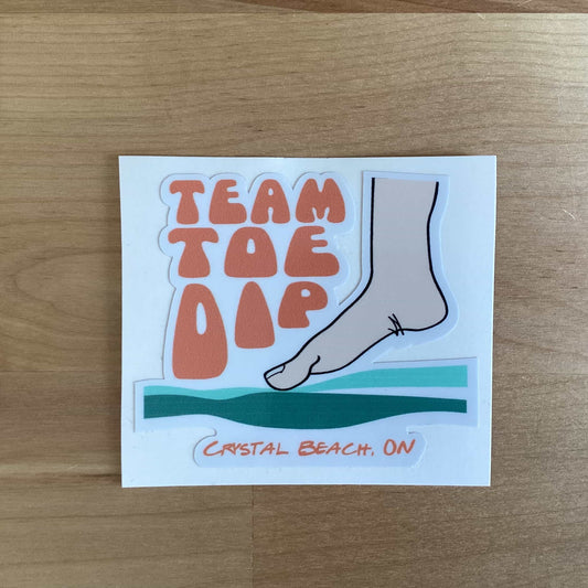 Team Toe Dip Crystal Beach Sticker