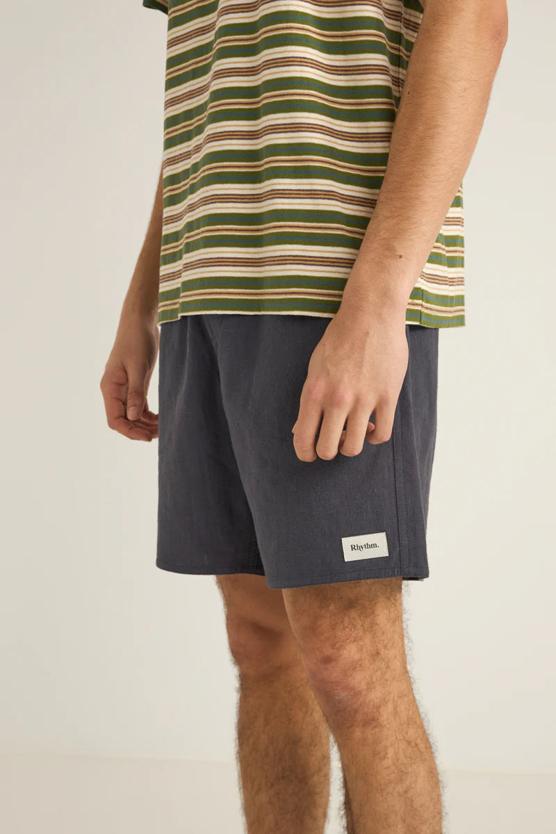 Textured Linen Jam - Navy
