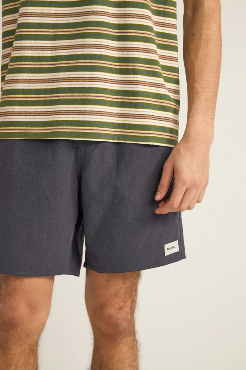 Textured Linen Jam - Navy