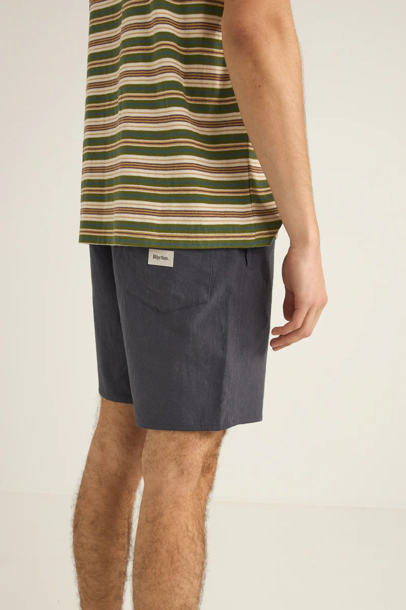 Textured Linen Jam - Navy