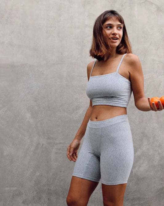 Tata Crop Cami - Grey