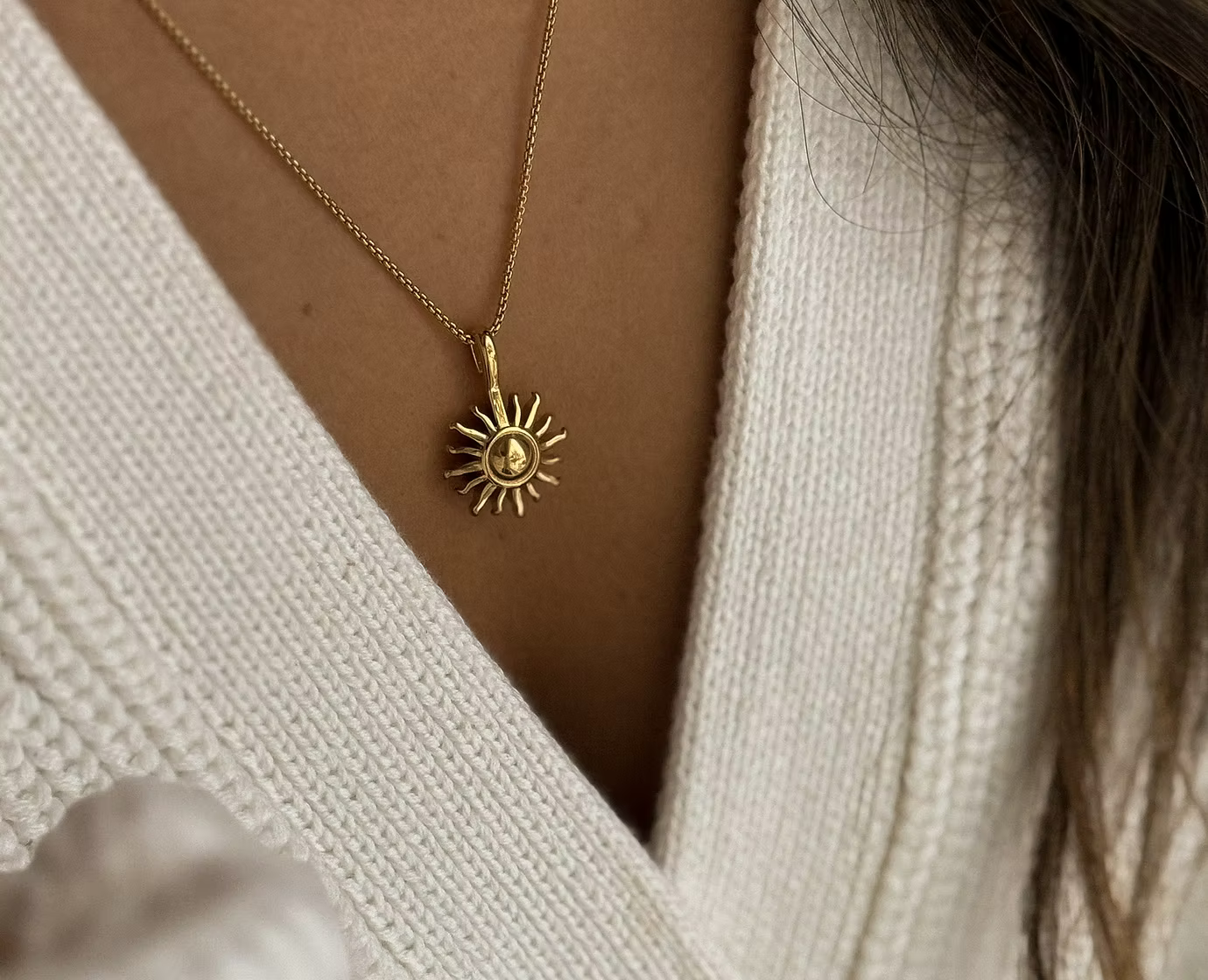 The Power of the Sun Necklace - in Platinum or Gold